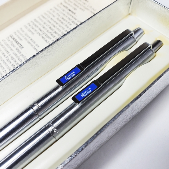 Vintage Paper Mate 'Service Advisor' Chrome 79' Pen Pencil Car Employee Gift Set - Picture 5 of 14